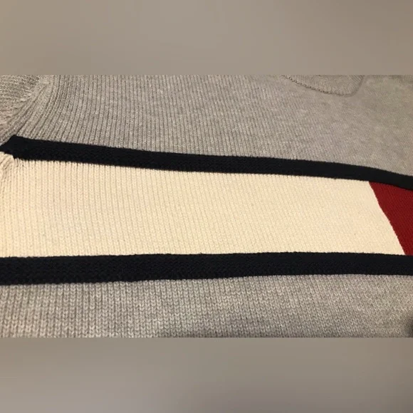 Vintage TOMMY HILFIGER JEANS FLAG Crew Knit Sweater L sportsman Rlpc Rlx Usa Ltd